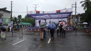 সমাবেশ মঞ্চ তৈরি