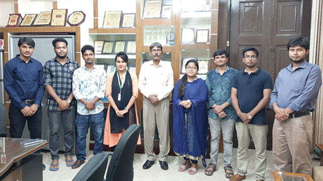 নতুন অধ্যক্ষের সাথে রাজশাহী কলেজ রিপোটার্স ইউনিটি’র সদস্যরা